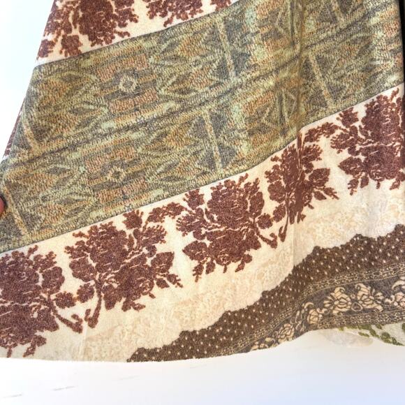 Vintage Roberto Cavalli Y2K Wool Patchwork Pleated Midi Skirt 40 Size 6 - Picture 6 of 16